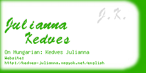 julianna kedves business card